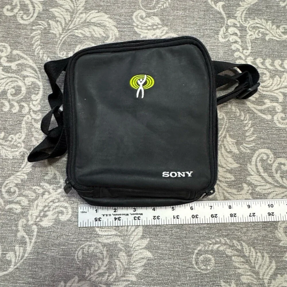 Sony Portable CD Player Carrying Case Black Shoulder Strap CD Organizer